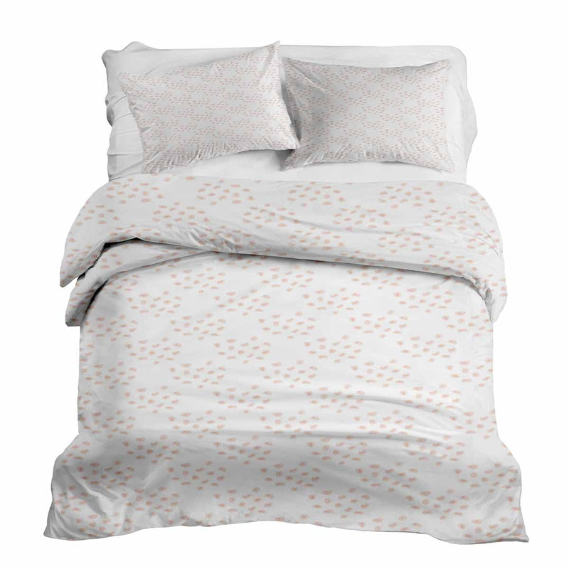 Therapy blanket and bedding set with orange dots.