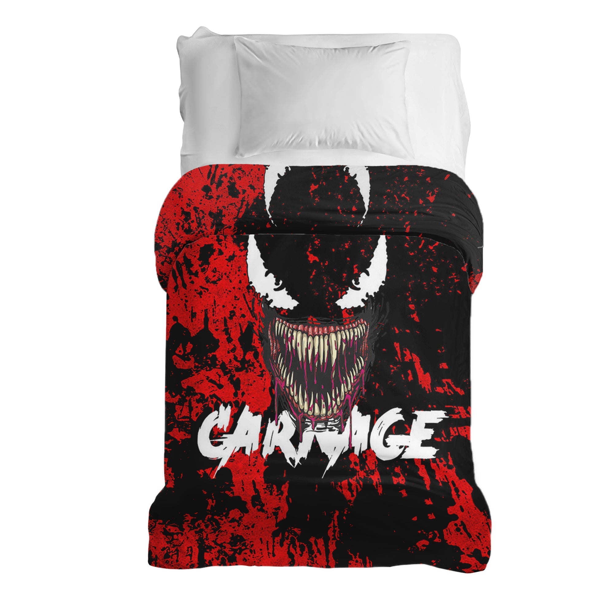 Manta terapéutica original - Funda de algodón negra con cara de joker