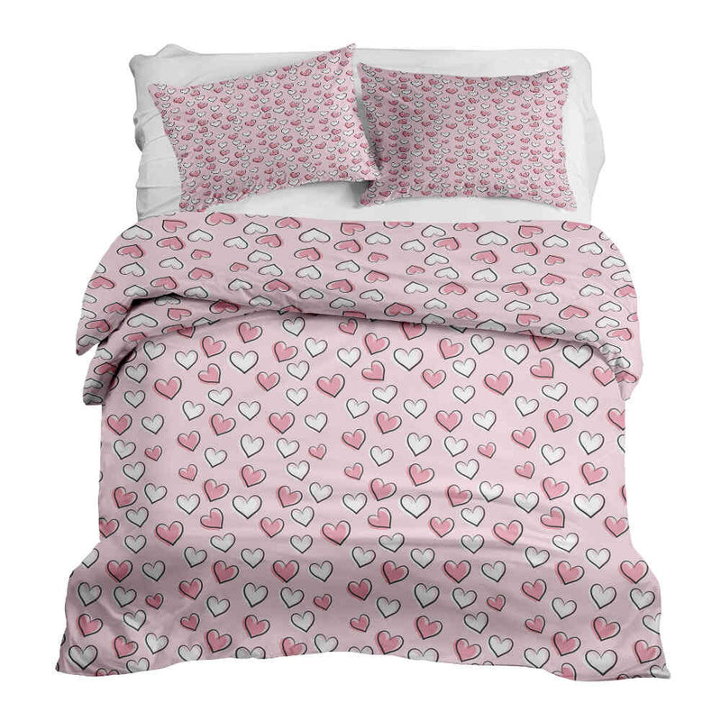 Set di biancheria da letto con coperte terapeutiche e dolci cuoricini