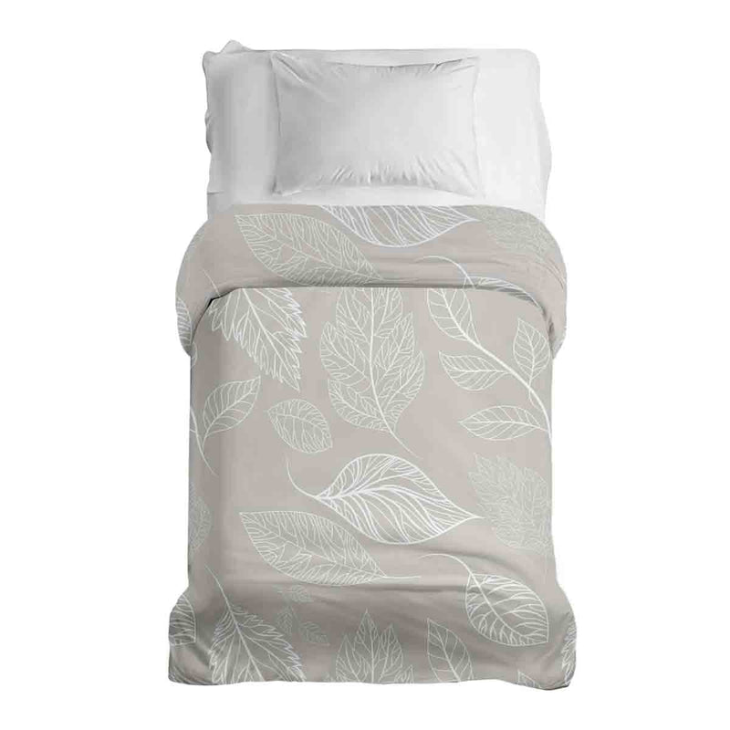 Therapiedekens katoenen hoes beige met lichte bladeren