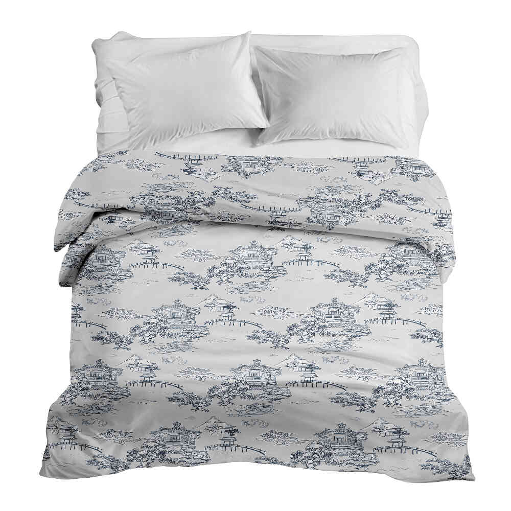Couverture thérapeutique originale - Housse en coton gris muraille de Chine