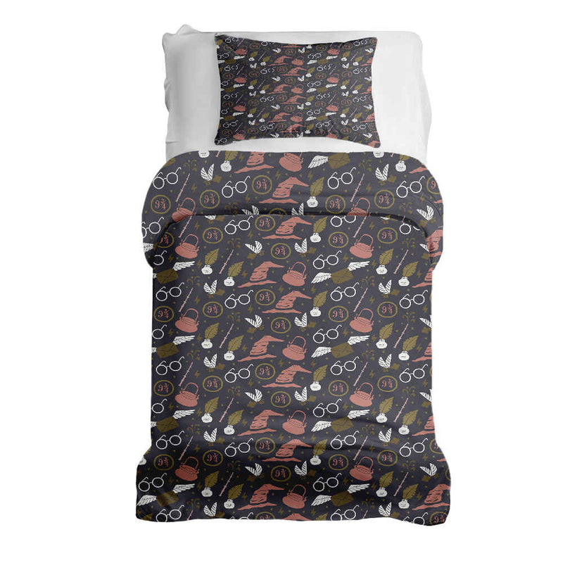 Juego de ropa de cama con manta terapéutica negro magia