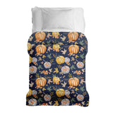 Therapiedekens katoenen hoes blauw met pompoenen