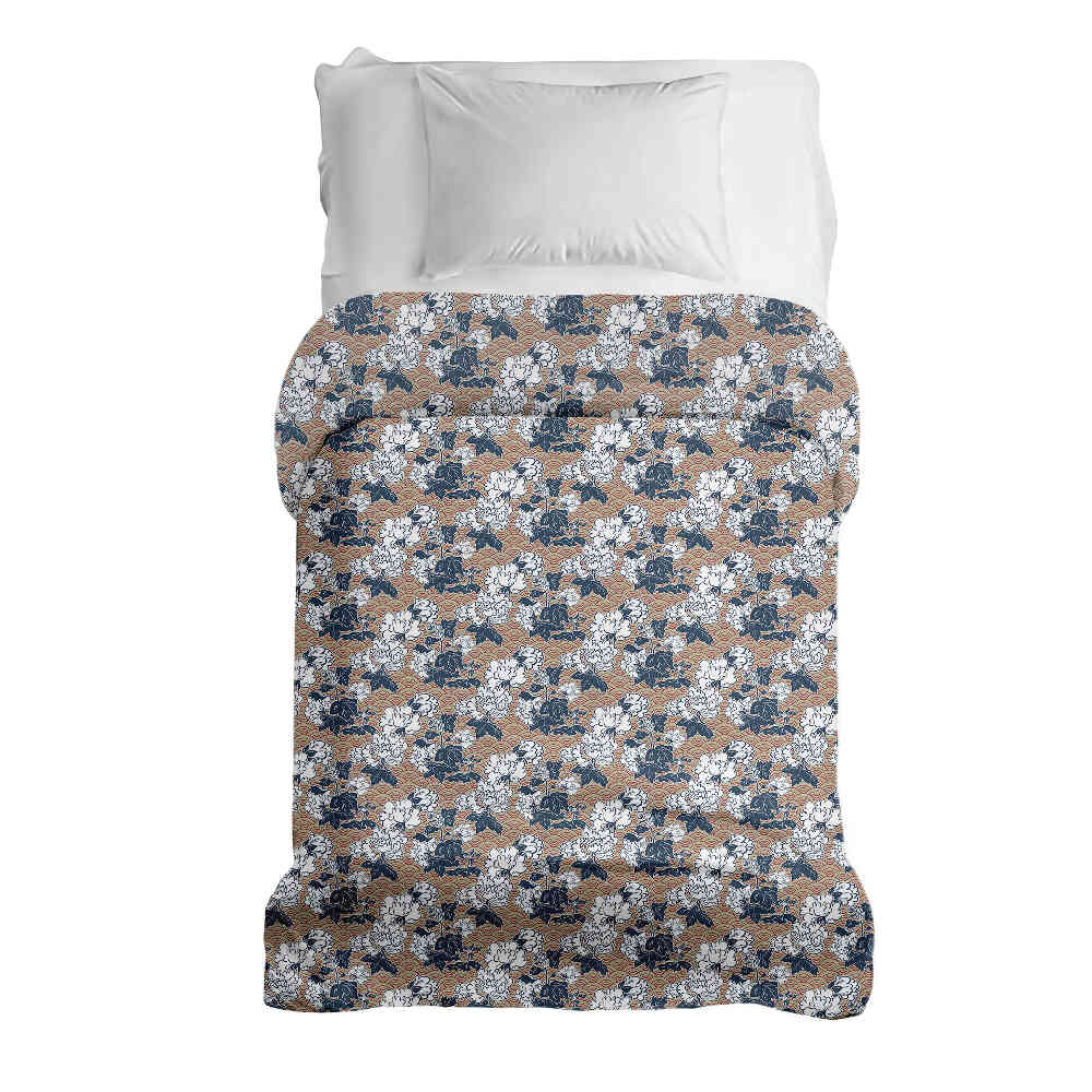 Manta terapéutica original - Funda de algodón con flores