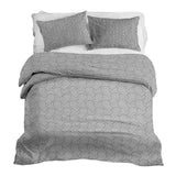 Therapy blankets bedding set grey geometric hearts