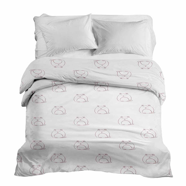 Manta terapéutica con funda de algodón blanca con gato