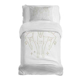Set di biancheria da letto con coperta terapeutica motivo costellazione Gemelli