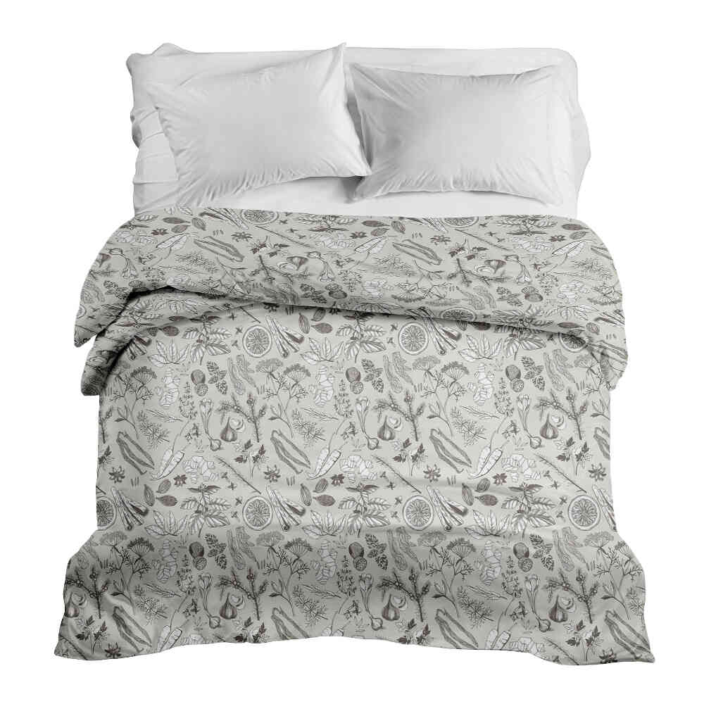 Originele therapiedeken - katoenen hoes grijs kruiden