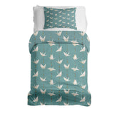 Set de ropa de cama con manta terapéutica Origami Cisne