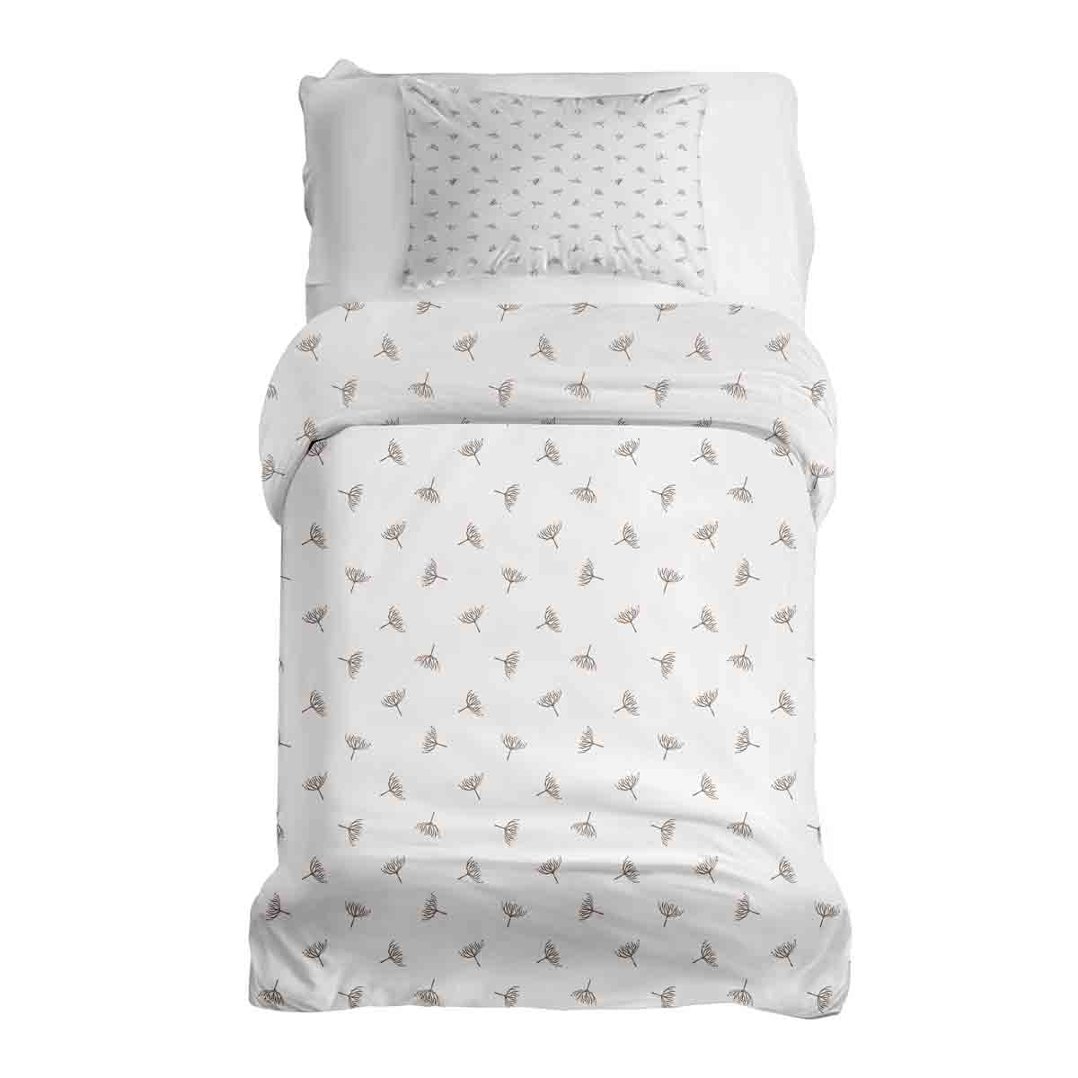 Therapy blankets bedding set white with small mistletoe sprigs