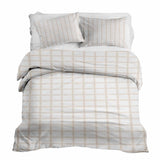 Therapy blankets bedding set orange beige checkered