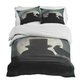 Set de ropa de cama con manta terapéutica Hombre a la luz de la luna