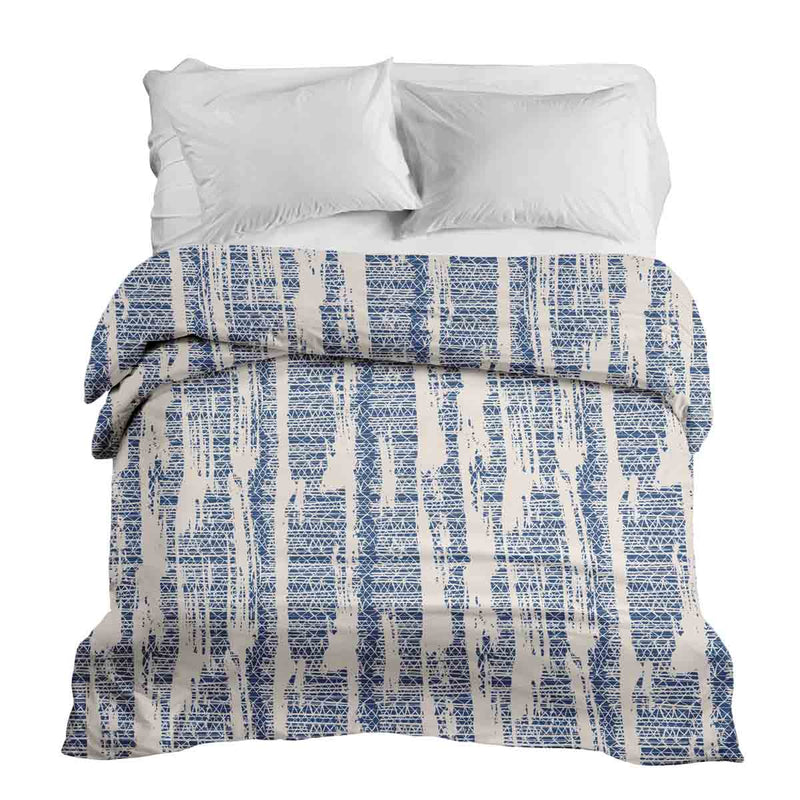 Therapiedekens katoenen hoes met blauw patroon
