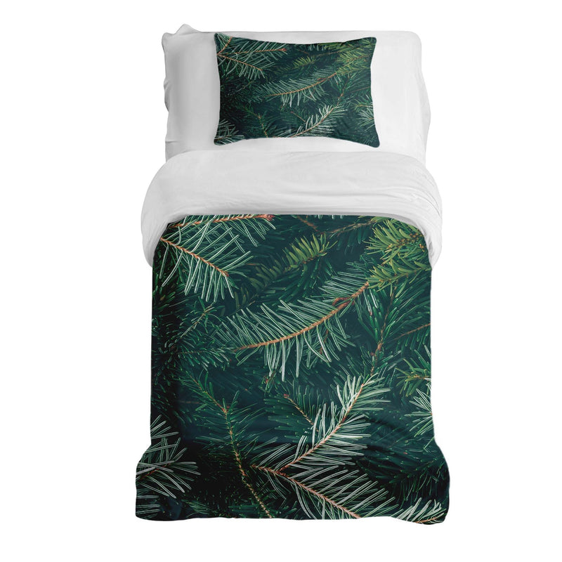 Therapy blanket bedding set with green pine branches