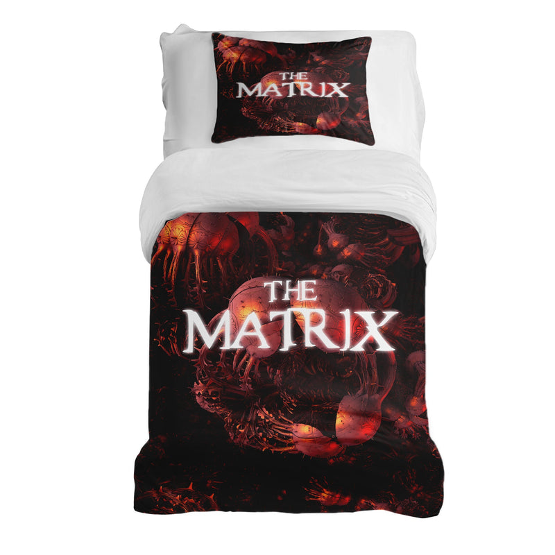 Therapiedekens Beddengoed Set Rood The Matrix Schriftzug