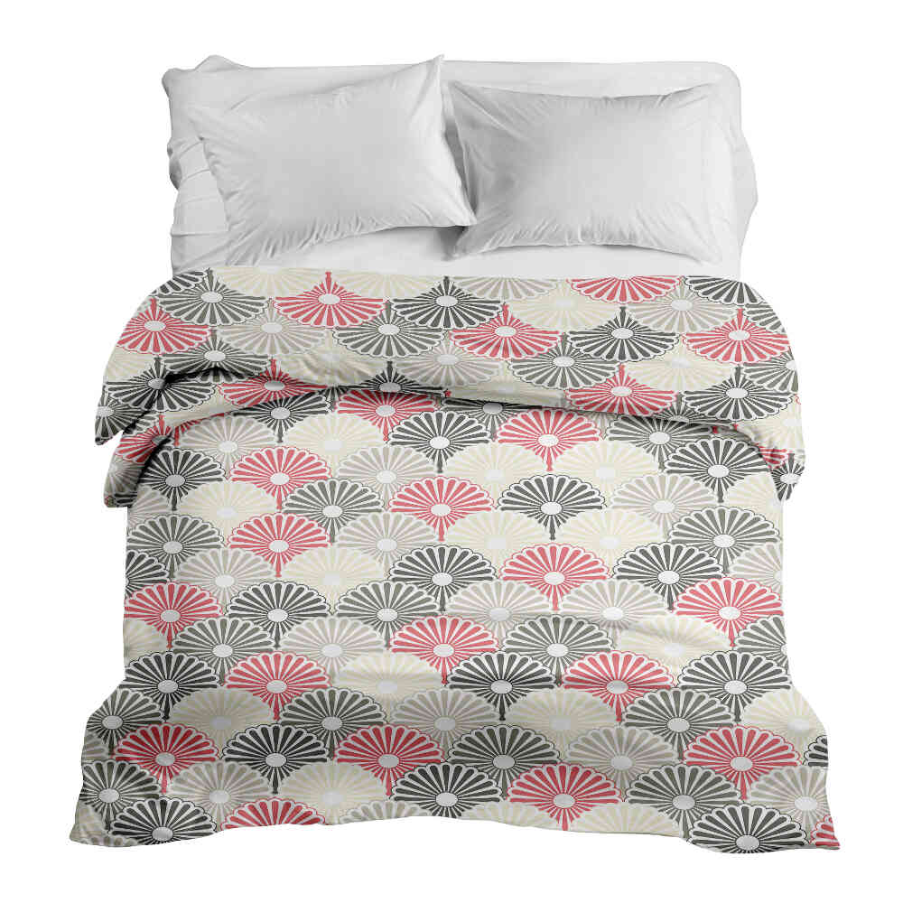 Manta terapéutica original - Funda de algodón con flores abstractas coloridas