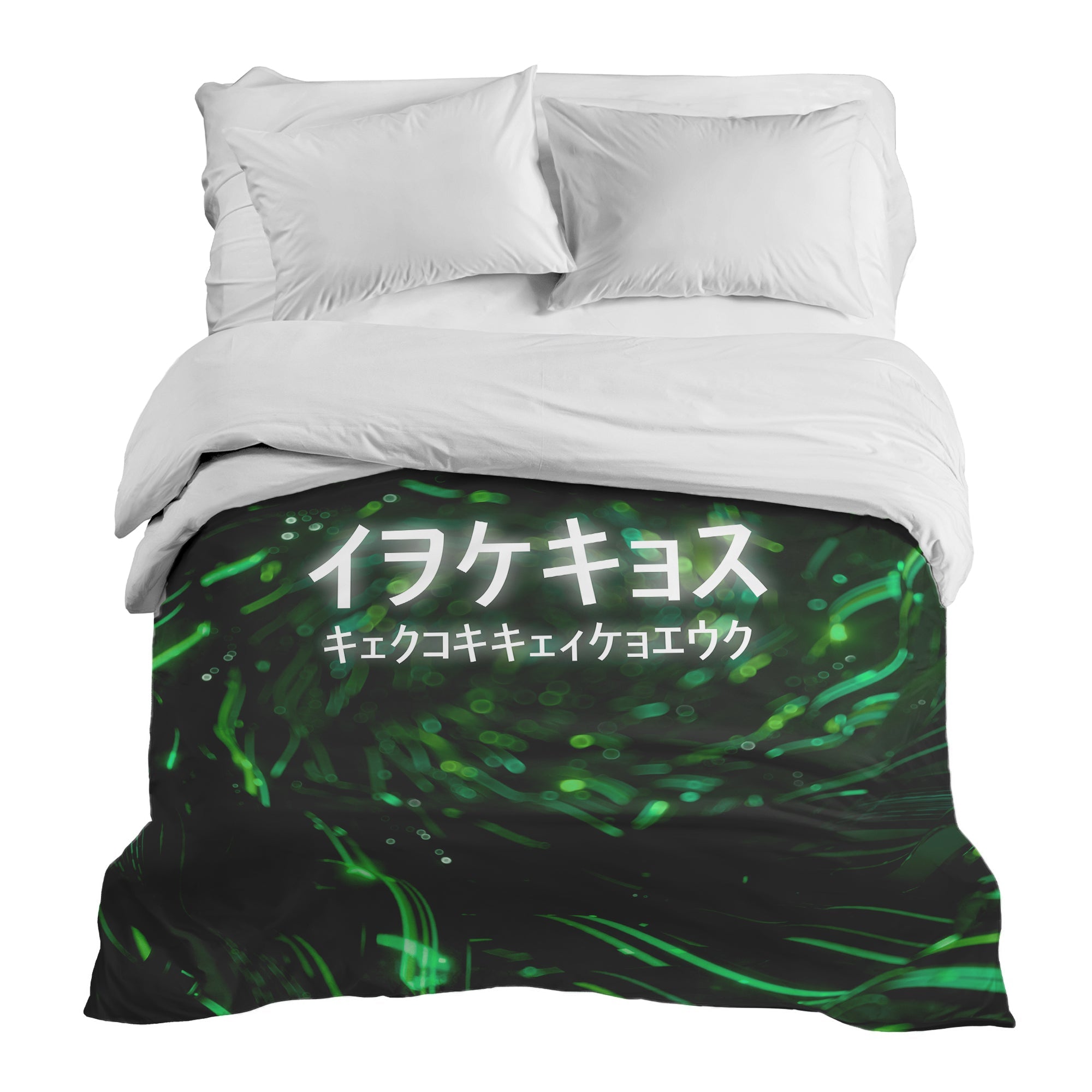 Original therapy blanket - cotton cover green with Chinese characters