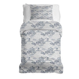 Therapy blanket bedding set, grey, Great Wall of China design.