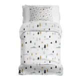 Therapy blankets bedding set grey forest