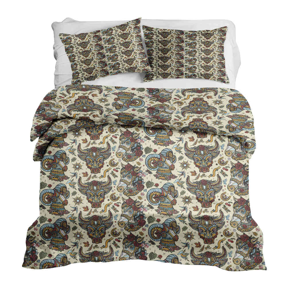 Therapy blankets bedding set colorful animal heads