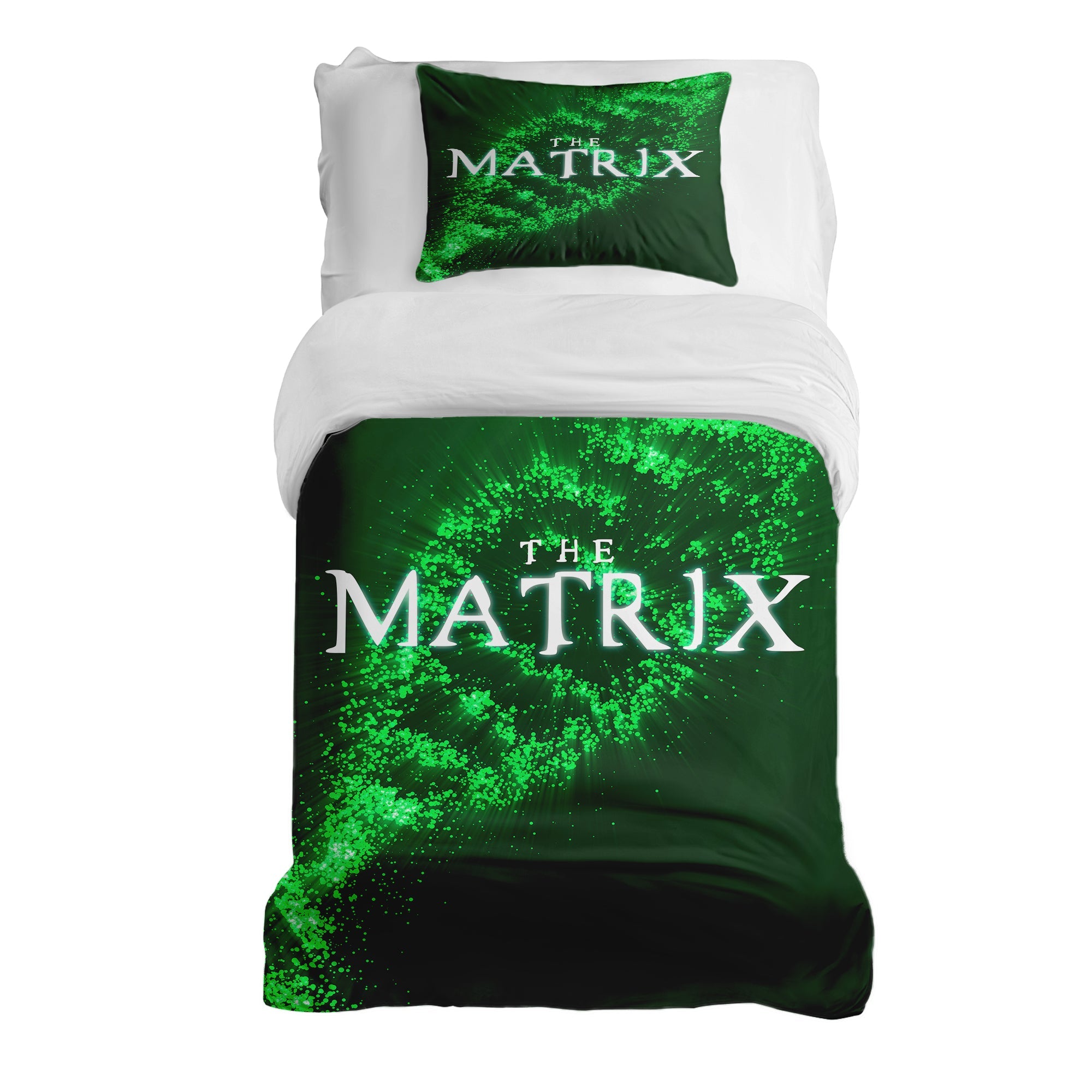 Therapy blankets bedding set green matrix DNA