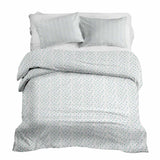 Therapy blanket and bedding set with blue drops.