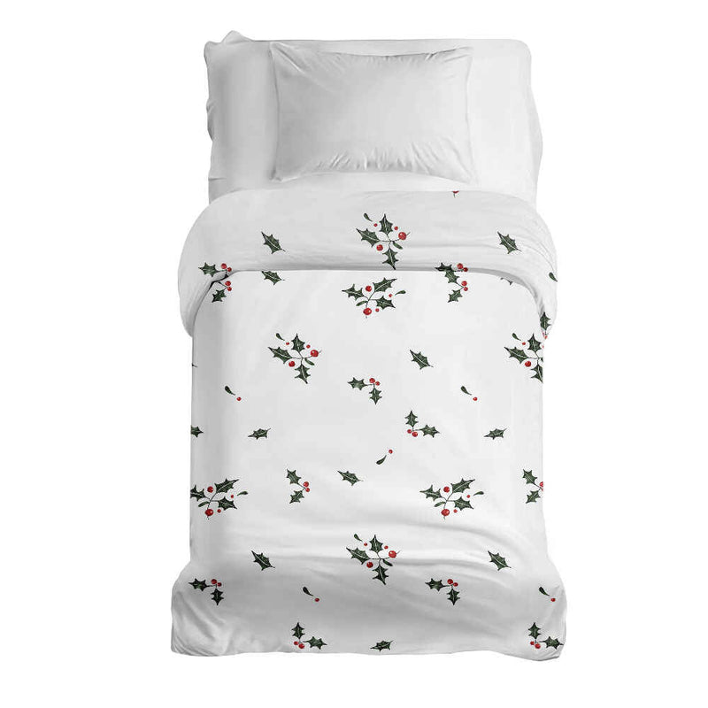 Coperte terapeutiche con rivestimento in cotone bianco rami di vischio