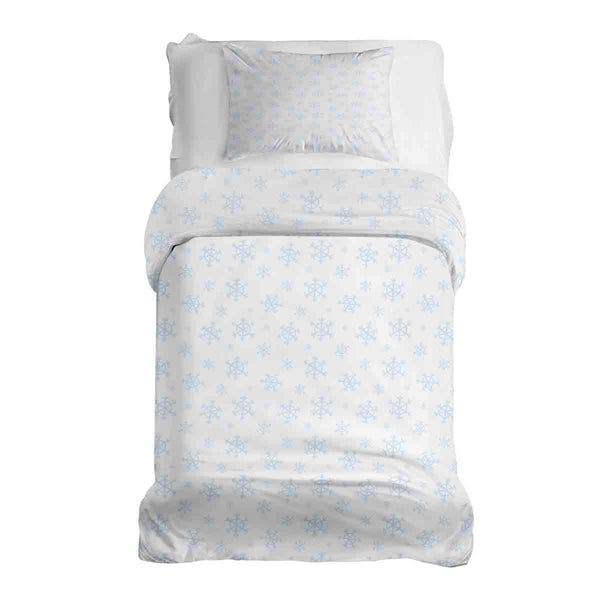 Juego de ropa de cama con manta terapéutica Copos de nieve