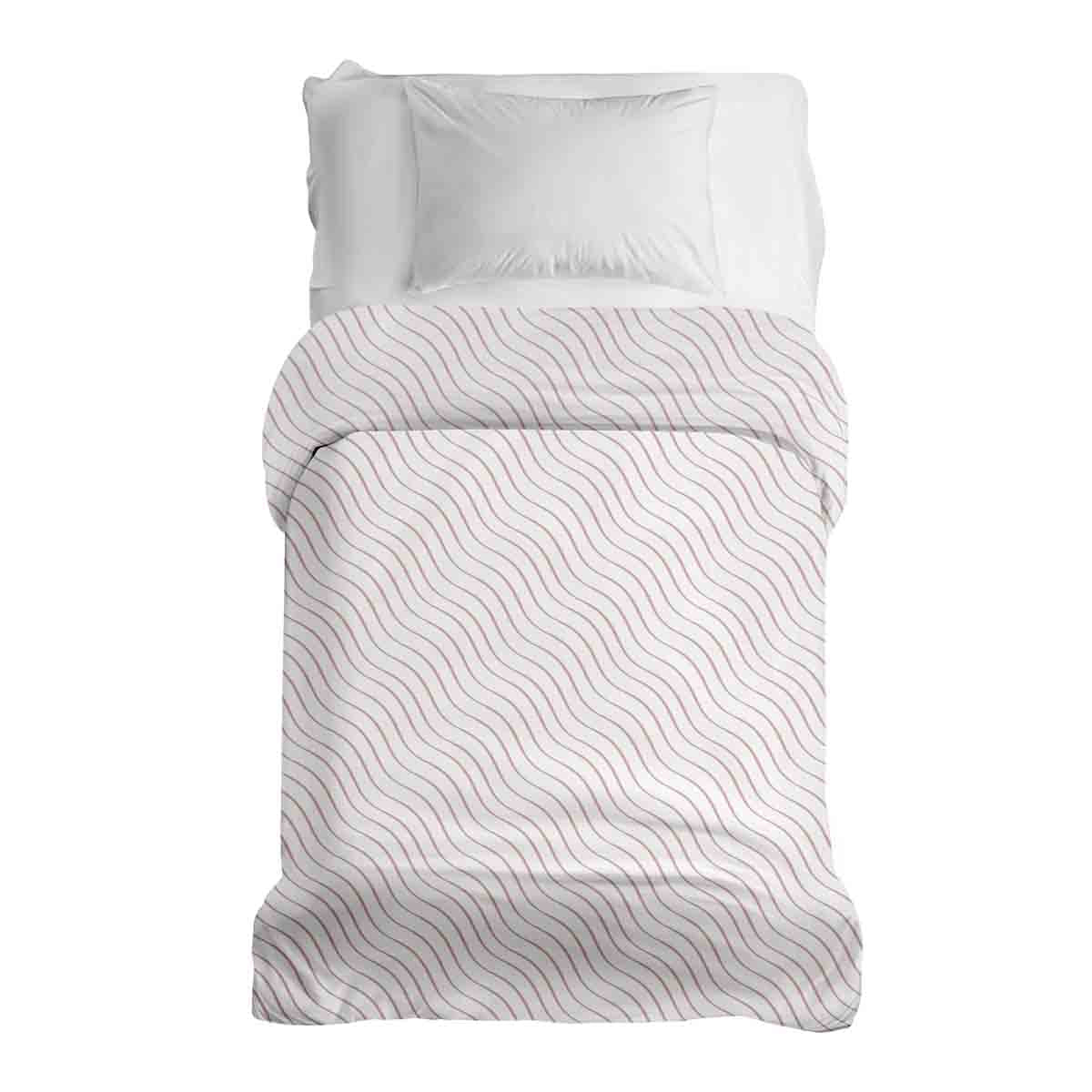 Manta terapéutica original - Funda de algodón rosa con ondas