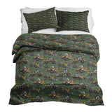 Therapy blanket bedding set, green tractor
