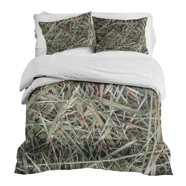 Therapy blankets bedding set white with straw