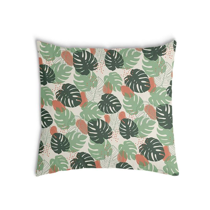 Health pillow, light green Monstera
