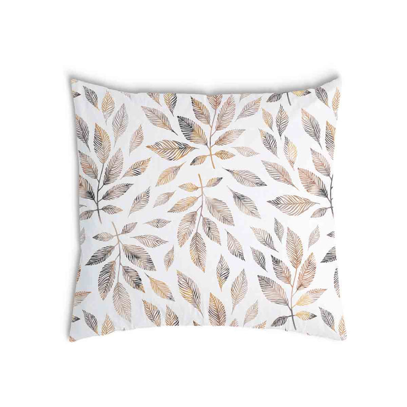 Almohada de salud blanca con ramas marrón claro