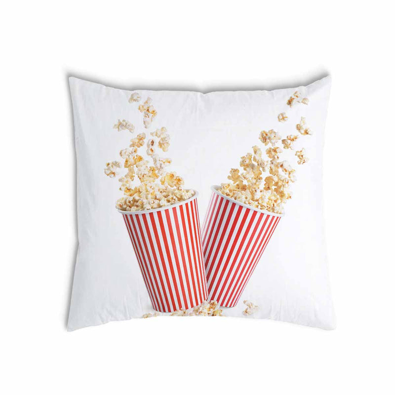 Health pillow white with popcorn