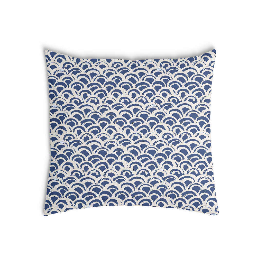 Gezondheidskussen blauw golfpatroon