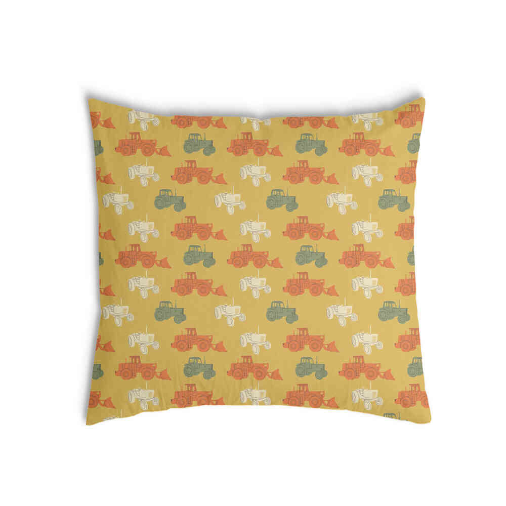 Health pillow orange with tractors