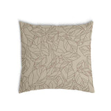 Health pillow beige with black leaf pattern