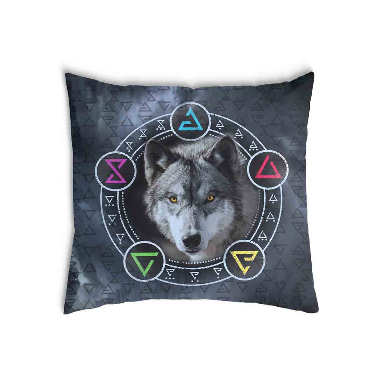 Health Pillow Gray with Wolf