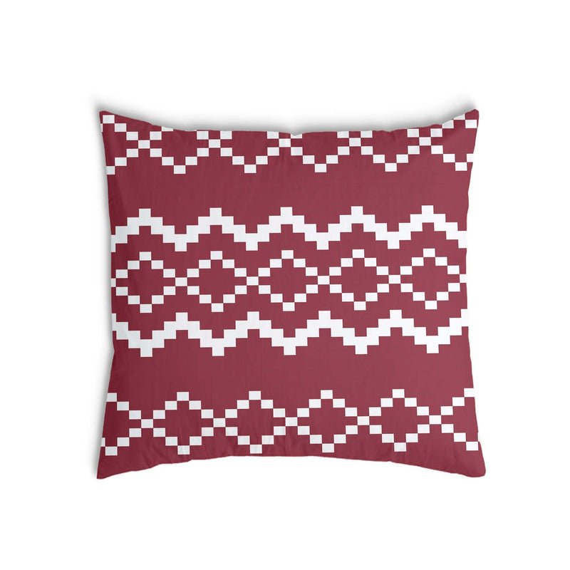 Gezondheidskussen met rood kerstpatroon