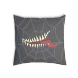 Health pillow, grey, spiderweb pattern.