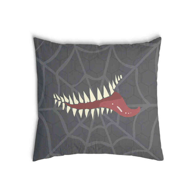 Health pillow, grey, spiderweb pattern.