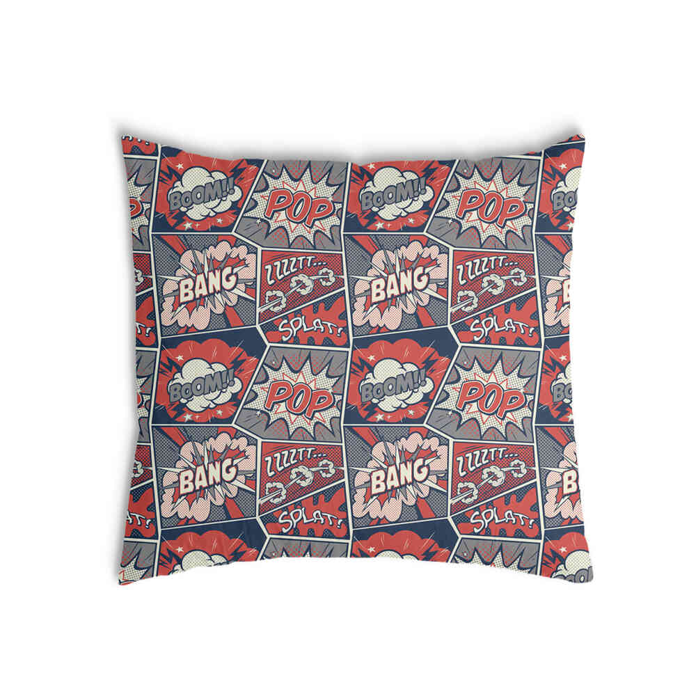 Health Pillow Red with Comic