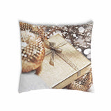 Health pillow with a golden gift.