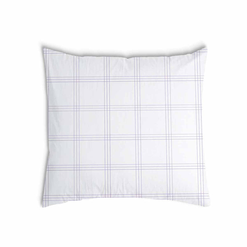 Health pillow, white with purple stripes