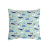 Cuscino salute verde con balene