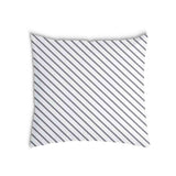 Health pillow with grey horizontal stripes