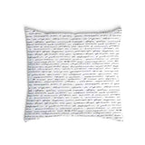 Almohada de salud blanca con inscripción