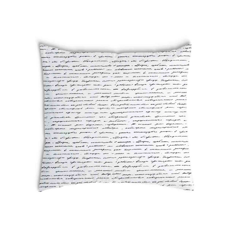 Almohada de salud blanca con inscripción