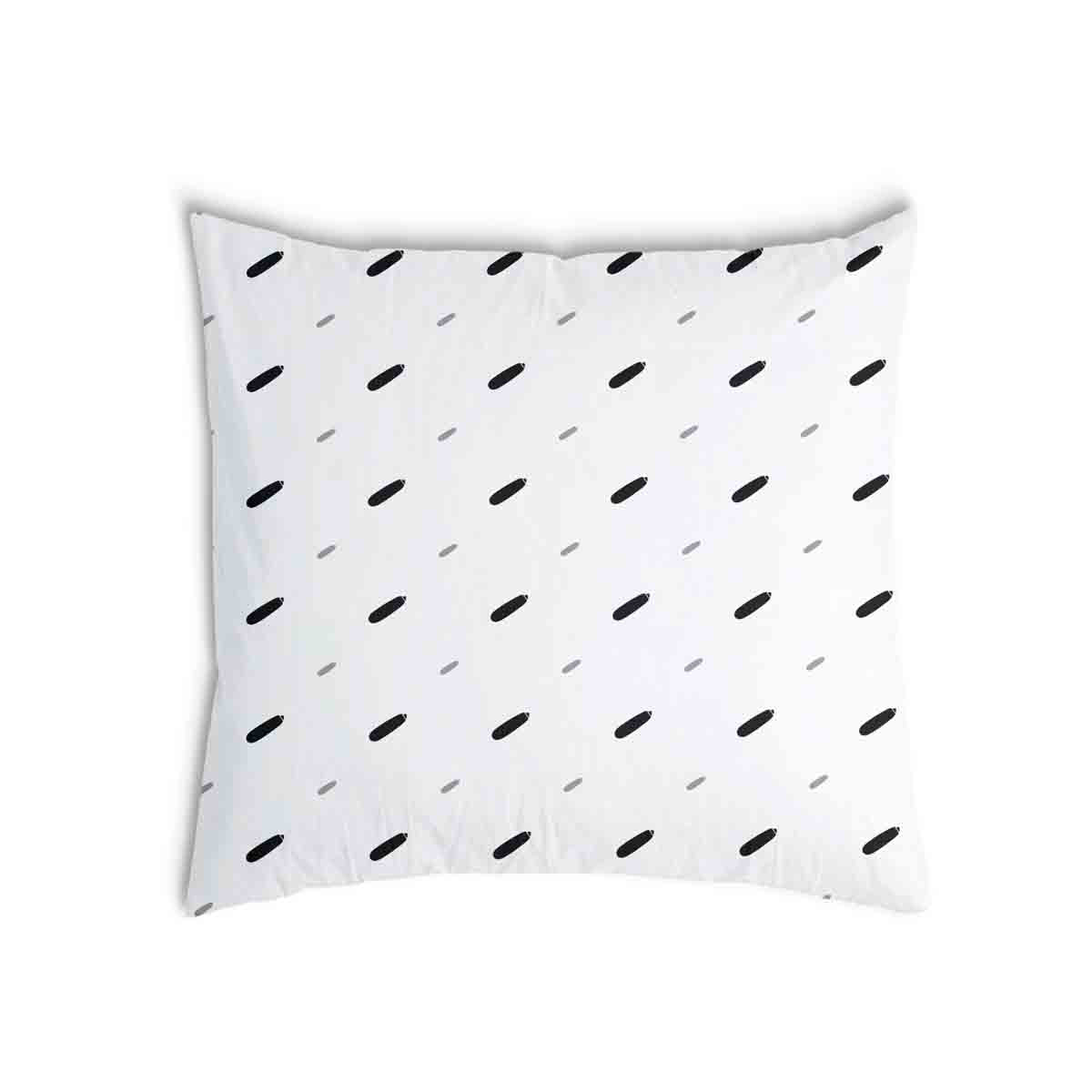 Almohada de salud blanca con líneas cortas
