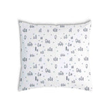 Cuscino salute bianco con puntini e alberi